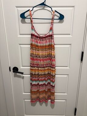 LOFT Multicolor Chevron Maxi Dress in Red, Yellow, Teal, Pink